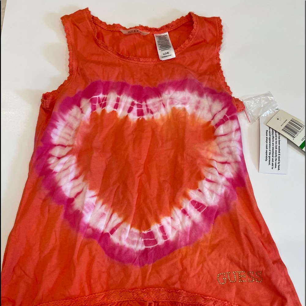 Brand New w Tickets girls large/14 GUESS brand free flowing tank top